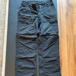 The North Face convertible hiking pants to shorts